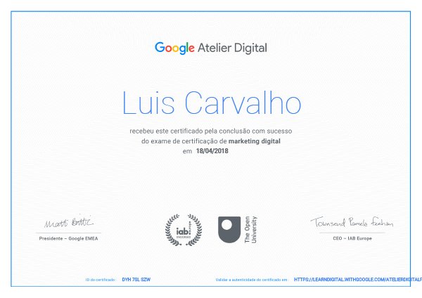 Digital Garage Certificate